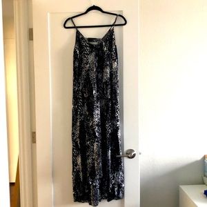 Black and White strappy maxi dress